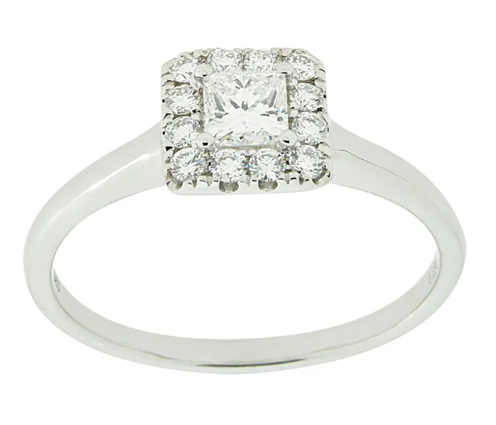 Rings Complete Rings White Gold with 23 CTW Princess Diamond Diamond Center Stone Halo Engagement Ring International Diamond Center Rings Complete Rings White Gold with 23 CTW Princess Diamond Diamond Center Stone Halo Engagement Ring International Diamond Center