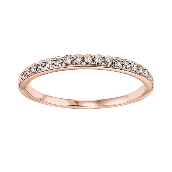 Rings International Diamond Center 10K Rose Gold Mixable Ring 010 CTW