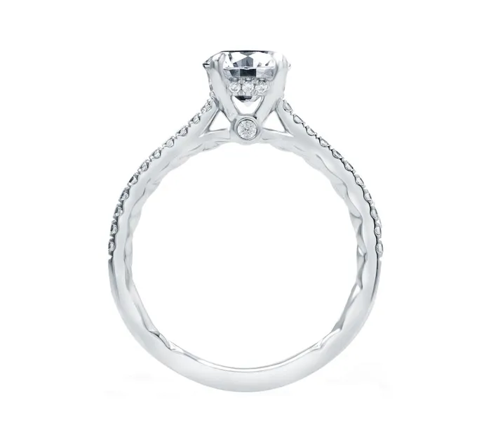 Rings International Diamond Center AJAFFE Classics Round Diamond Engagement Ring Setting 024 ctw