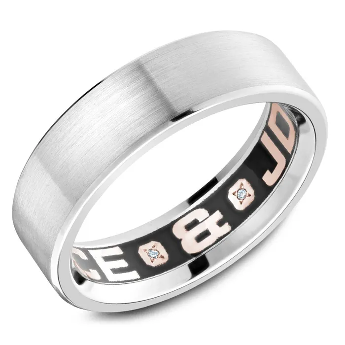 Rings International Diamond Center Carlex Black Enamel Interior Mens Band CX40001W Rings International Diamond Center Carlex Black Enamel Interior Mens Band CX40001W