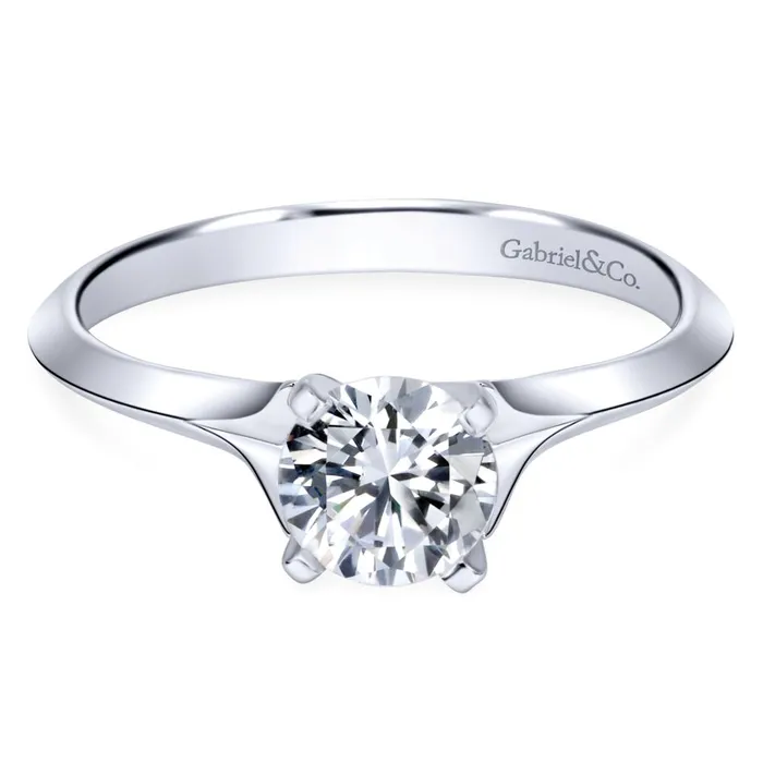 Rings International Diamond Center Gabriel Bridal Collection White Gold Solitaire Rounded Cathedral Engagement Ring Rings International Diamond Center Gabriel Bridal Collection White Gold Solitaire Rounded Cathedral Engagement Ring