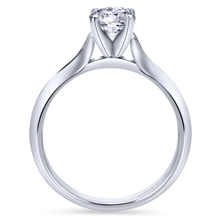Rings International Diamond Center Gabriel Bridal Collection White Gold Solitaire Rounded Cathedral Engagement Ring Rings International Diamond Center Gabriel Bridal Collection White Gold Solitaire Rounded Cathedral Engagement Ring