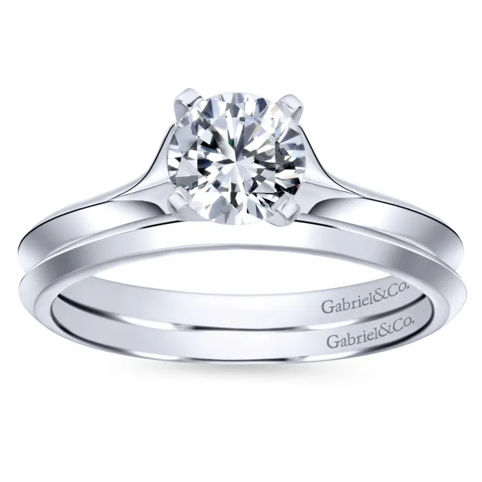 Rings International Diamond Center Gabriel Bridal Collection White Gold Solitaire Rounded Cathedral Engagement Ring Rings International Diamond Center Gabriel Bridal Collection White Gold Solitaire Rounded Cathedral Engagement Ring
