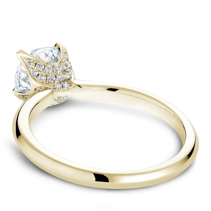Rings International Diamond Center Noam Carver Yellow Gold Solitaire Engagement Ring Setting with Diamond Crown 013 CTW