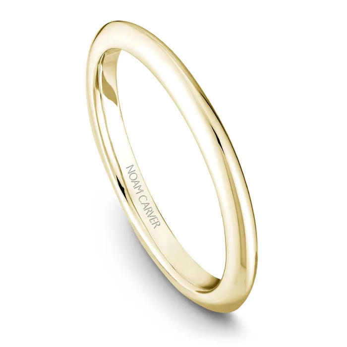 Rings International Diamond Center Noam Carver Yellow Gold Solitaire Engagement Ring Setting with Diamond Crown 013 CTW