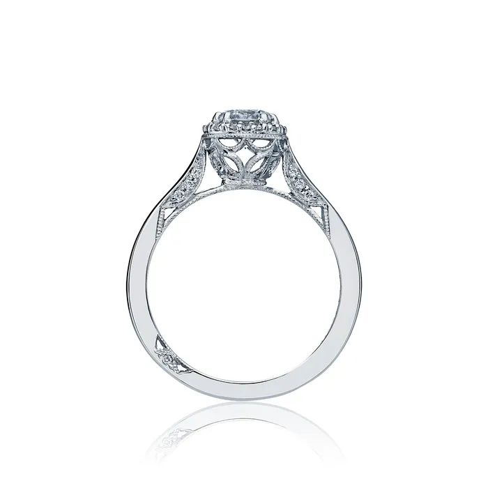 Rings International Diamond Center Tacori 18k White Gold Dantela Round Diamond Engagement Ring Setting 012 CTW Rings International Diamond Center Tacori 18k White Gold Dantela Round Diamond Engagement Ring Setting 012 CTW