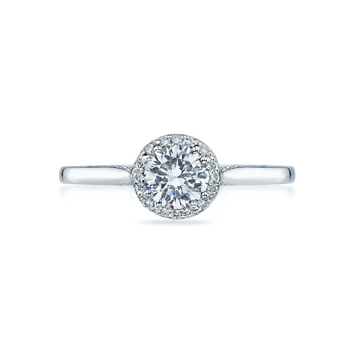 Rings International Diamond Center Tacori 18k White Gold Dantela Round Diamond Engagement Ring Setting 012 CTW Rings International Diamond Center Tacori 18k White Gold Dantela Round Diamond Engagement Ring Setting 012 CTW