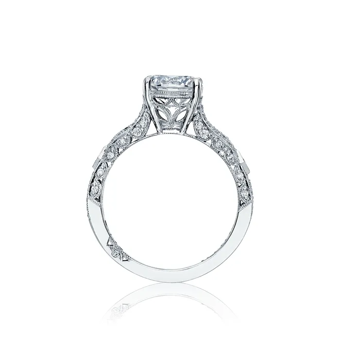 Rings International Diamond Center Tacori 18k White Gold Ribbon Round Diamond Engagement Ring Setting 036 CTW Rings International Diamond Center Tacori 18k White Gold Ribbon Round Diamond Engagement Ring Setting 036 CTW