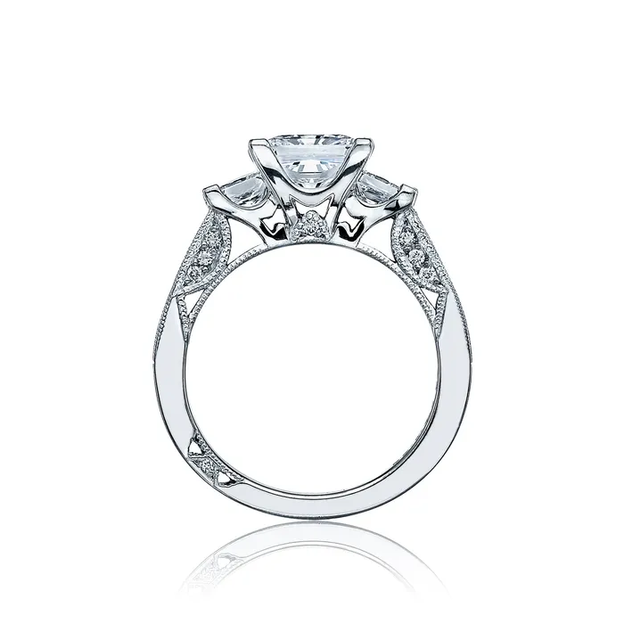 Rings International Diamond Center Tacori 18k White Gold Simply Tacori Princess Diamond Engagement Ring Setting 148 CTW Rings International Diamond Center Tacori 18k White Gold Simply Tacori Princess Diamond Engagement Ring Setting 148 CTW