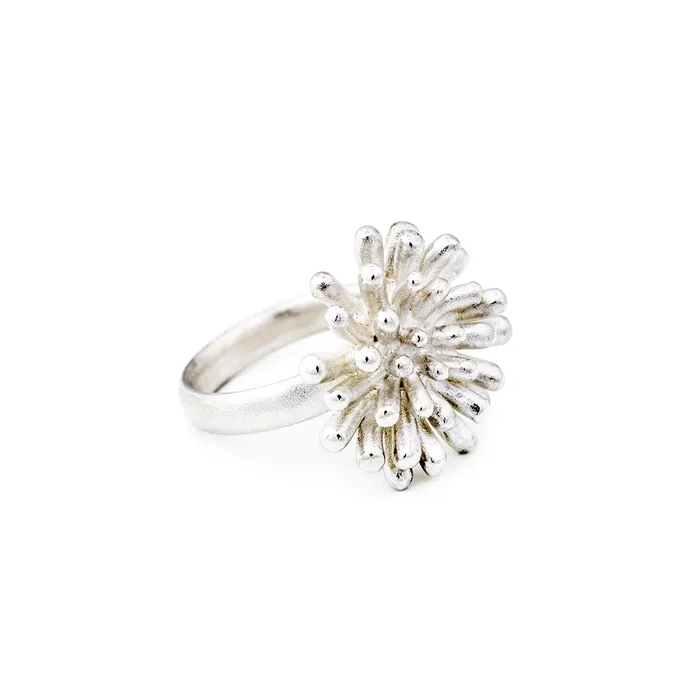 Rings Polydora silver ring M Design Anu Kaartinen