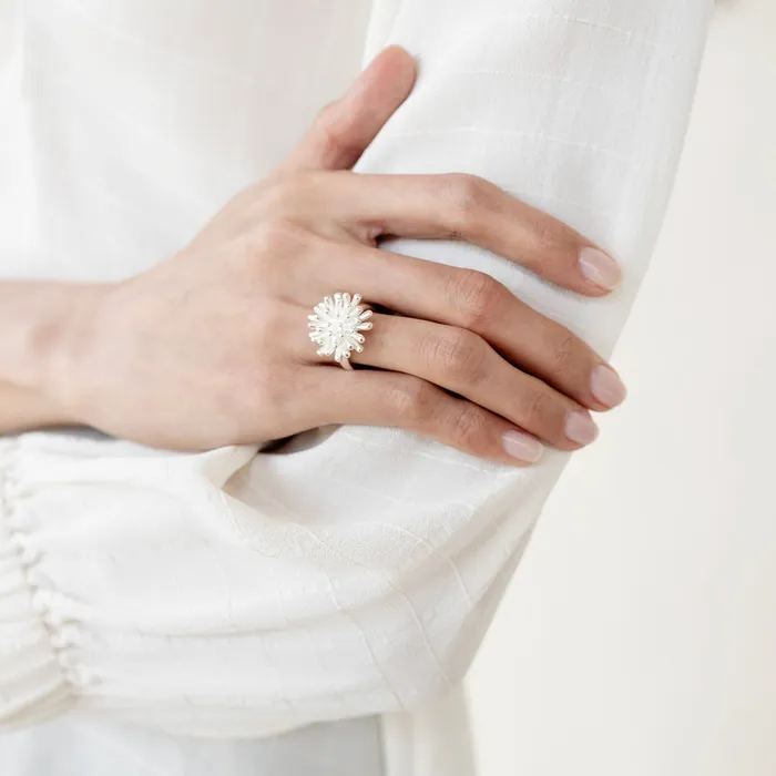 Rings Polydora silver ring M Design Anu Kaartinen