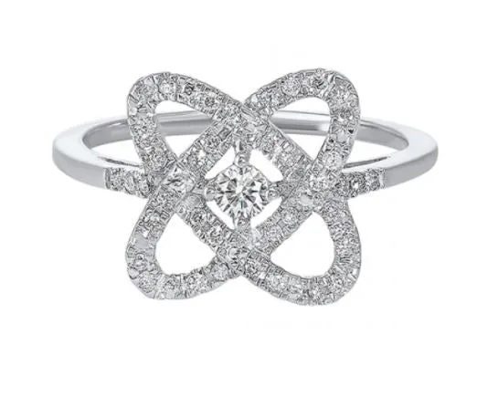 Rings Shop IDC estore 14K Loves Crossing Diamond Ring 14 ctw