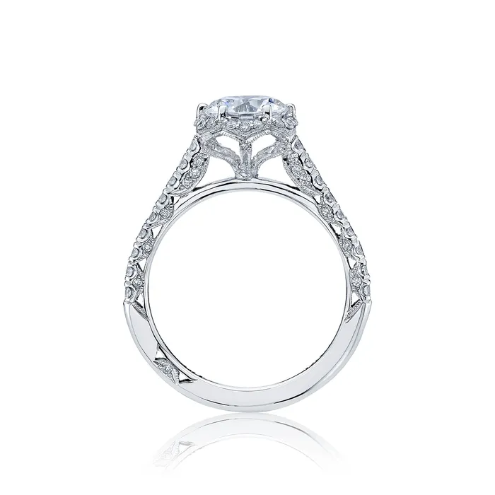 Rings Tacori 18k White Gold Petite Crescent Round Diamond Engagement Ring Setting 05 CTW International Diamond Center Rings Tacori 18k White Gold Petite Crescent Round Diamond Engagement Ring Setting 05 CTW International Diamond Center