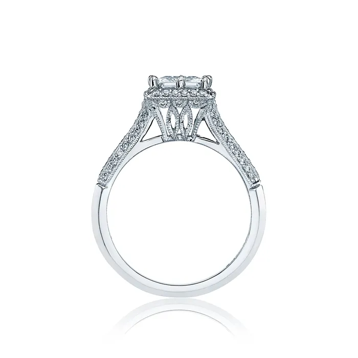 Rings Tacori 18k White Gold Simply Tacori Princess Diamond Engagement Ring Setting 034 CTW International Diamond Center Rings Tacori 18k White Gold Simply Tacori Princess Diamond Engagement Ring Setting 034 CTW International Diamond Center