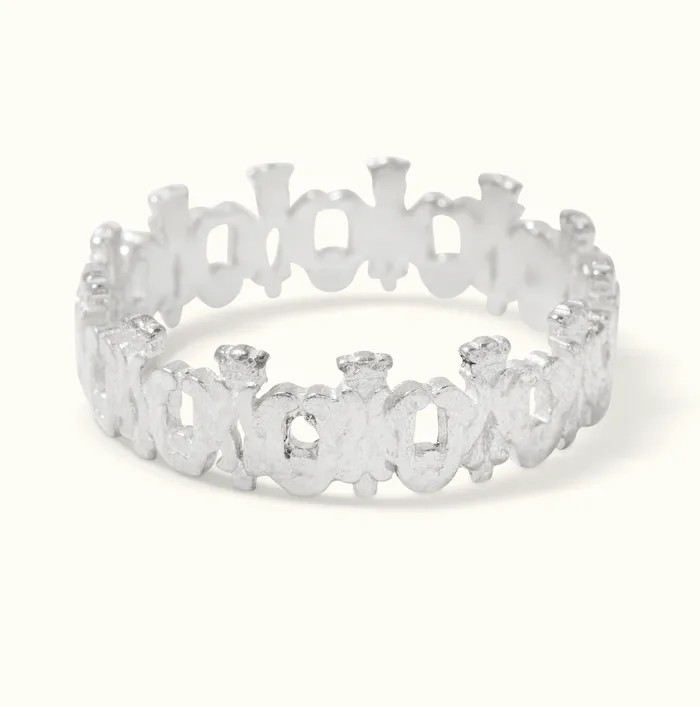 Rings The Little Catholic Maria Auspice Ring in Sterling Silver