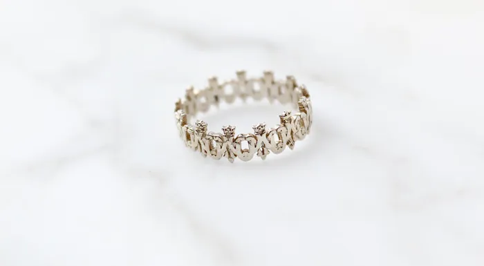 Rings The Little Catholic Maria Auspice Ring in Sterling Silver