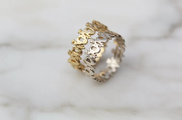 Rings The Little Catholic Maria Auspice Ring in Sterling Silver