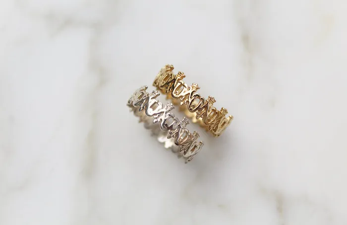 Rings The Little Catholic Maria Auspice Ring in Sterling Silver