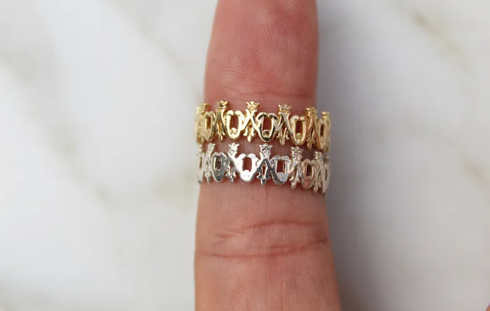 Rings The Little Catholic Maria Auspice Ring in Sterling Silver