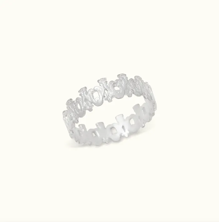 Rings The Little Catholic Maria Auspice Ring in Sterling Silver