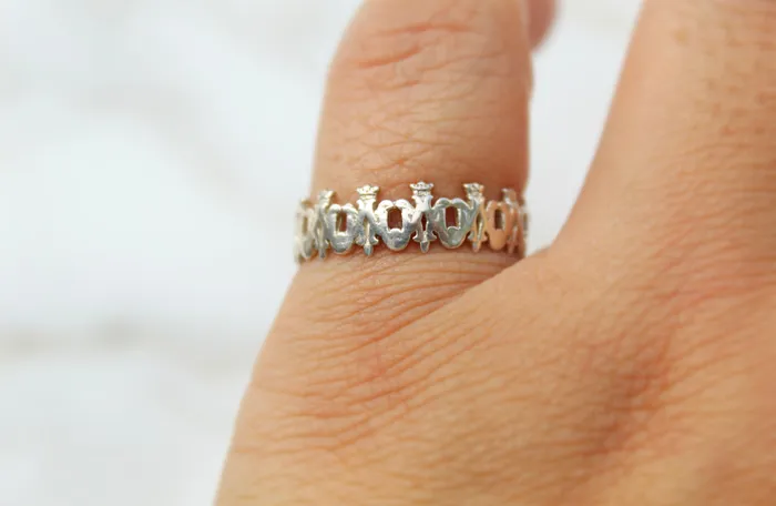 Rings The Little Catholic Maria Auspice Ring in Sterling Silver