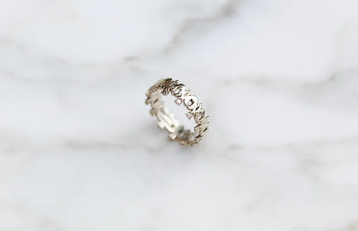 Rings The Little Catholic Maria Auspice Ring in Sterling Silver