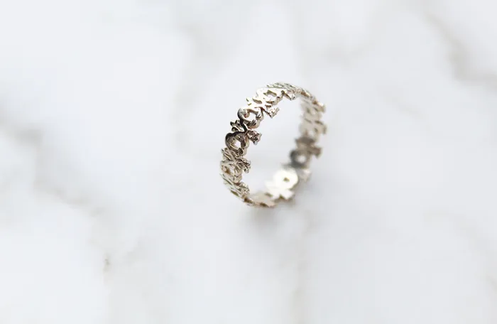 Rings The Little Catholic Maria Auspice Ring in Sterling Silver