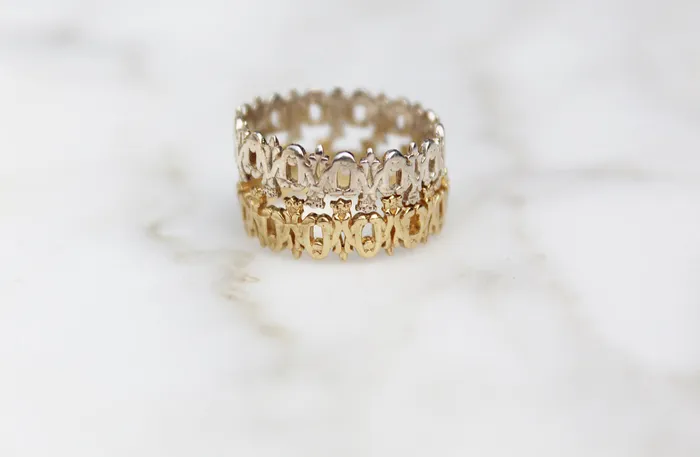 Rings The Little Catholic Maria Auspice Ring in Sterling Silver