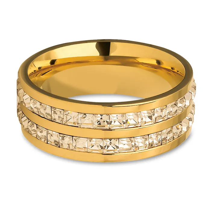 Rings Titanium Wedding Ring CZ Wedding Band Mans Wedding Ring Womans Ring CZ Ring Clean Casting Jewelry