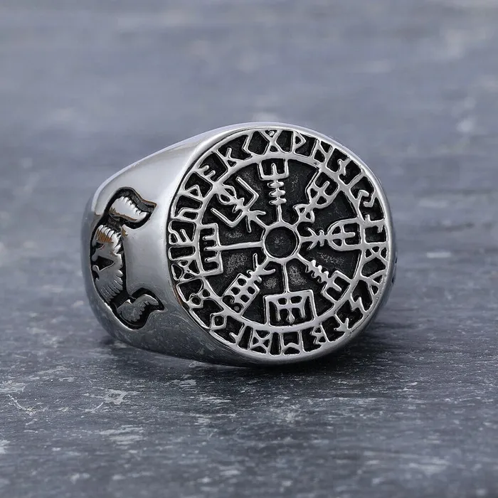 Rings Valhalla Vikings Viking Ring Vegvisir And Helmet