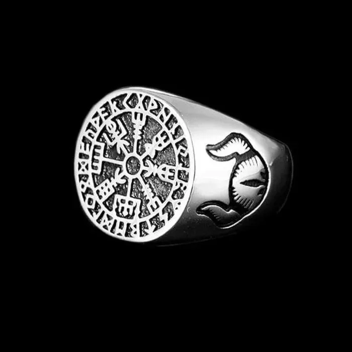 Rings Valhalla Vikings Viking Ring Vegvisir And Helmet