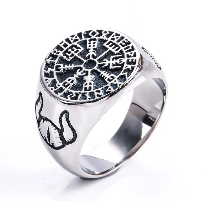 Rings Valhalla Vikings Viking Ring Vegvisir And Helmet