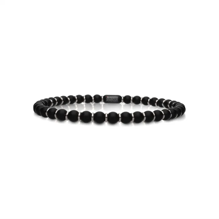 Roberto Demeglio Bracelets Mens Sfera Black Matte Ceramic Bracelet