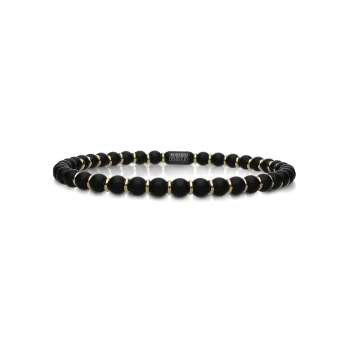 Roberto Demeglio Bracelets Mens Sfera Black Matte Ceramic Bracelet
