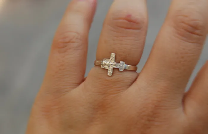 San Damiano Crucifix Ring in Silver The Little Catholic Rings