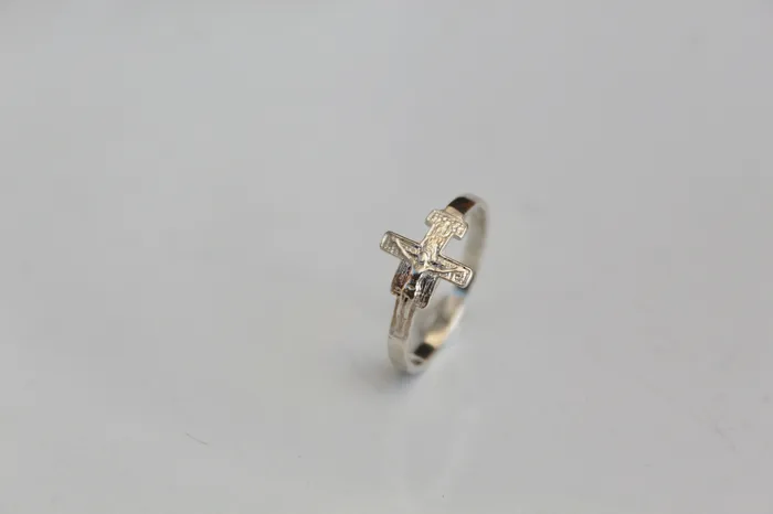 San Damiano Crucifix Ring in Silver The Little Catholic Rings