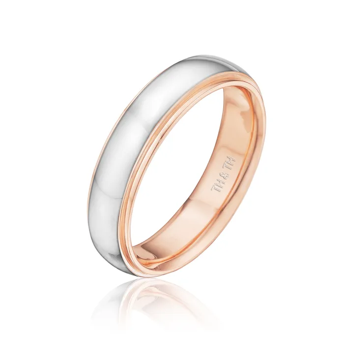 SG Bridal Rings Mens Step Edge Comfort Fit 5mm Band