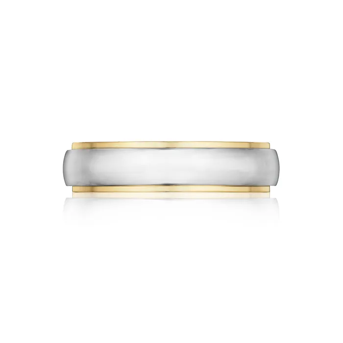 SG Bridal Rings Mens Step Edge Comfort Fit 5mm Band