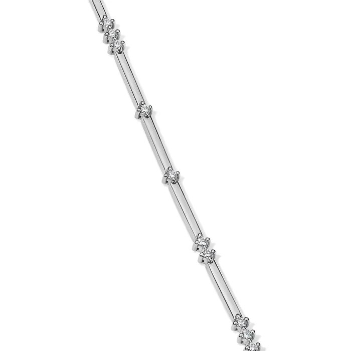 SG Fine Bracelets Petite Alternating Diamond and Gold Bar Bracelet