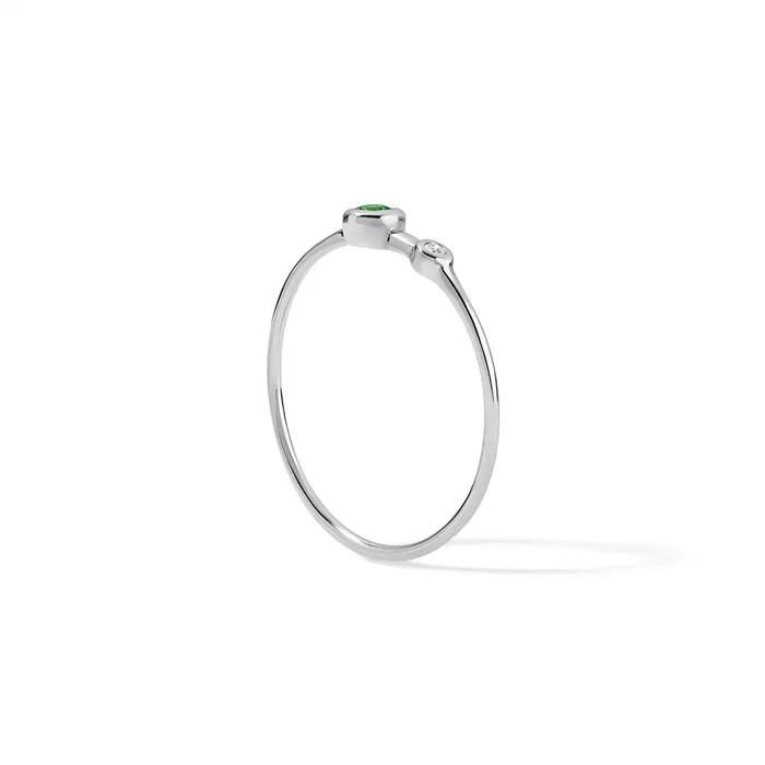 SG Fine Rings Diamond and Gemstone Two Bezel Ring