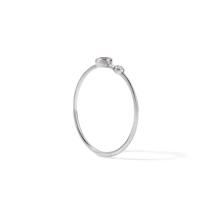 SG Fine Rings Diamond and Gemstone Two Bezel Ring