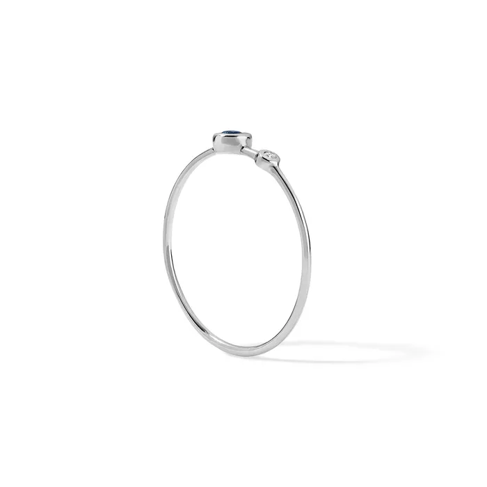 SG Fine Rings Diamond and Gemstone Two Bezel Ring