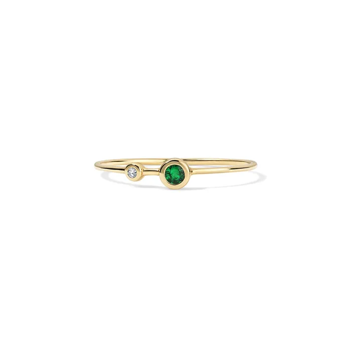 SG Fine Rings Diamond and Gemstone Two Bezel Ring