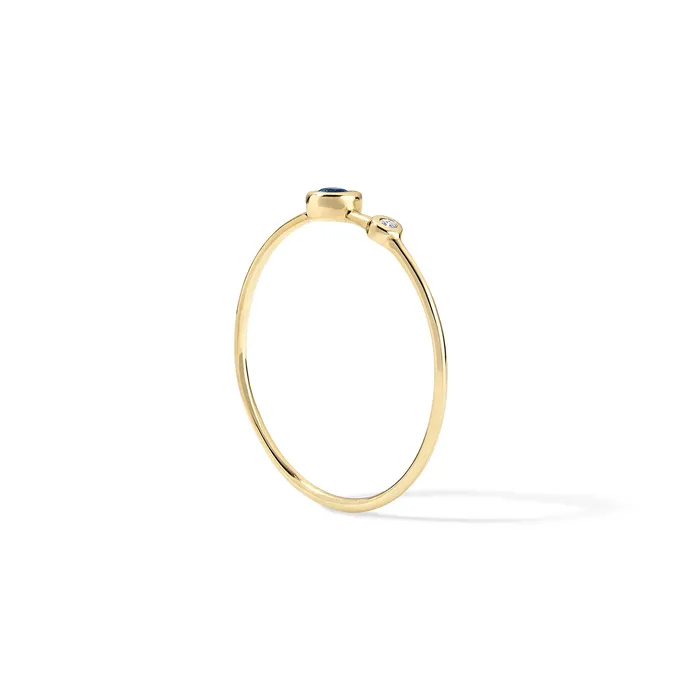 SG Fine Rings Diamond and Gemstone Two Bezel Ring