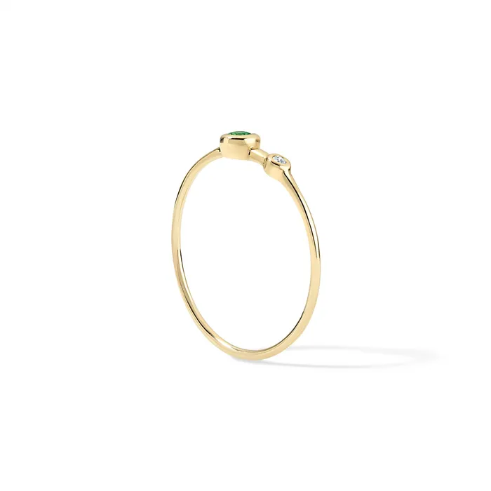 SG Fine Rings Diamond and Gemstone Two Bezel Ring