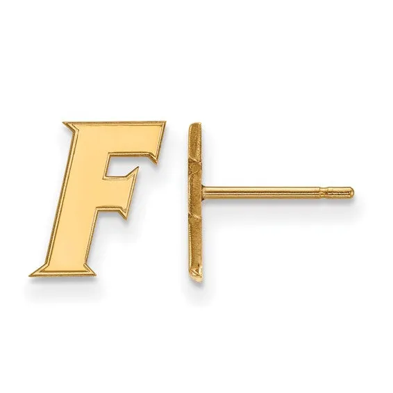 Shop IDC estore Earrings Sterling Silver Goldplated LogoArt University of Florida Letter F Extra Small Post Earrings Shop IDC estore Earrings Sterling Silver Goldplated LogoArt University of Florida Letter F Extra Small Post Earrings