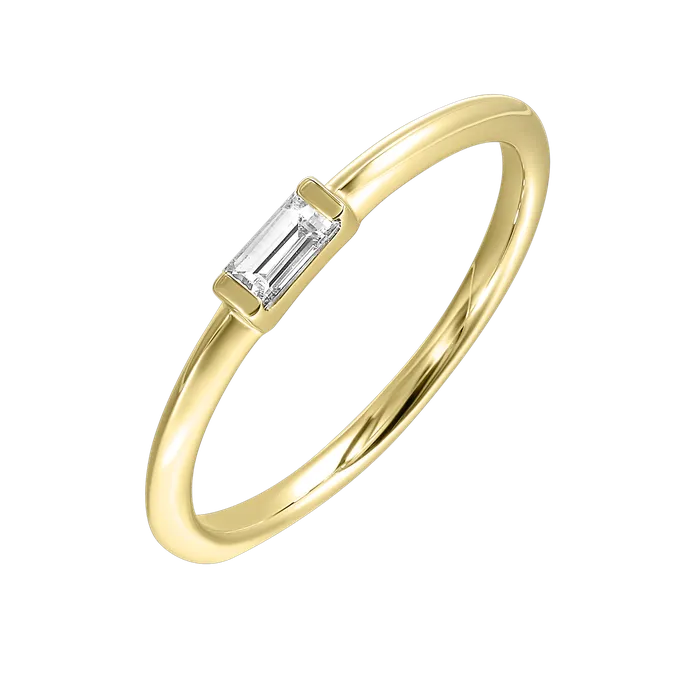 Shop IDC estore Rings 14K White or Yellow Gold Emerald Cut Diamond Stackable Fashion Ring 010CTW Shop IDC estore Rings 14K White or Yellow Gold Emerald Cut Diamond Stackable Fashion Ring 010CTW