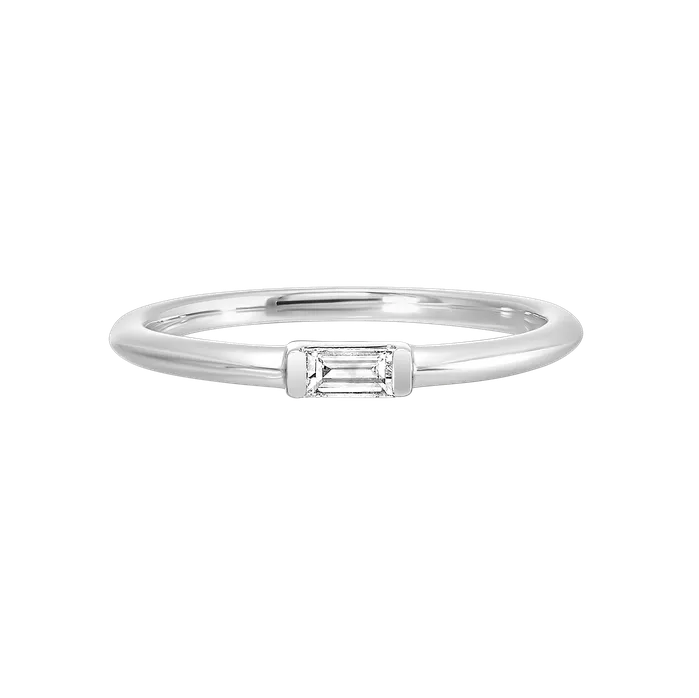 Shop IDC estore Rings 14K White or Yellow Gold Emerald Cut Diamond Stackable Fashion Ring 010CTW Shop IDC estore Rings 14K White or Yellow Gold Emerald Cut Diamond Stackable Fashion Ring 010CTW