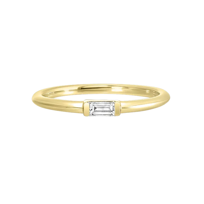 Shop IDC estore Rings 14K White or Yellow Gold Emerald Cut Diamond Stackable Fashion Ring 010CTW Shop IDC estore Rings 14K White or Yellow Gold Emerald Cut Diamond Stackable Fashion Ring 010CTW