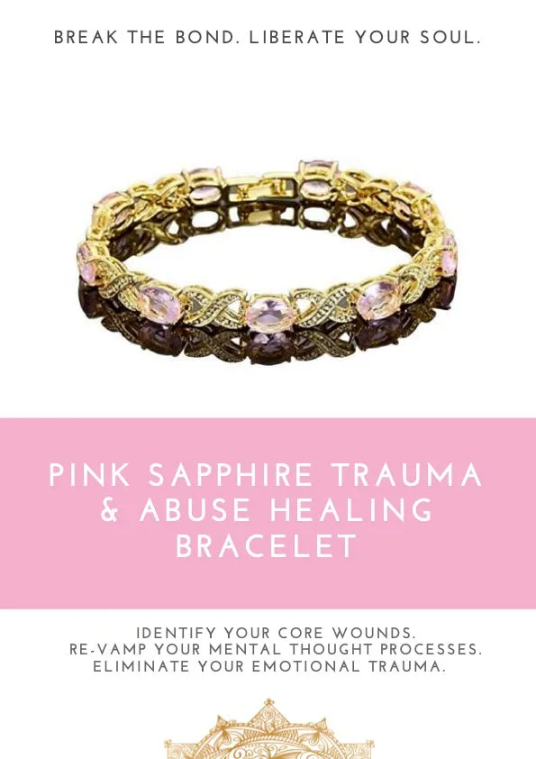 Shop Thespartanite Bracelets Pink Sapphire Trauma Abuse Healing Bracelet